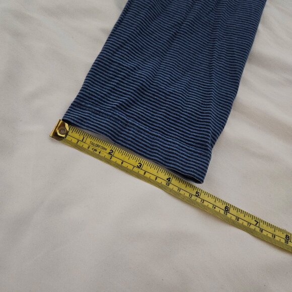 George - Men's Striped Long-Sleeve Tee Black & Blue Medium - Picture 7 of 9